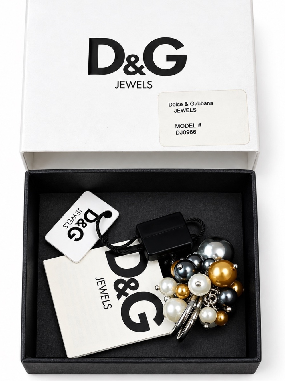Dolce & Gabbana D&G Jewels Pearl Cluster Statement Ring DJ0846 NWT Boxed